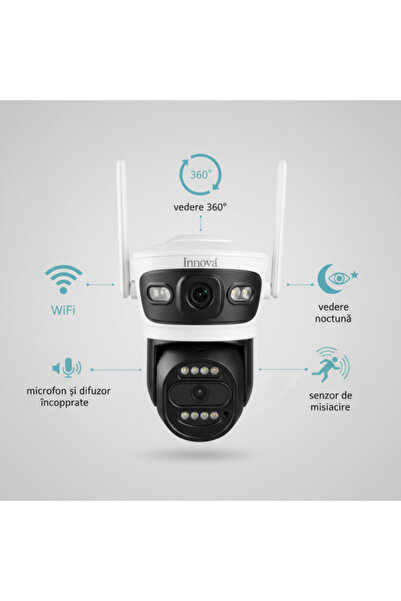 Innova Set of 2 x X-TRAK Dual Surveillance Cameras, 6MP, WiFi/Lan, live on phone + 2 Gift Cards