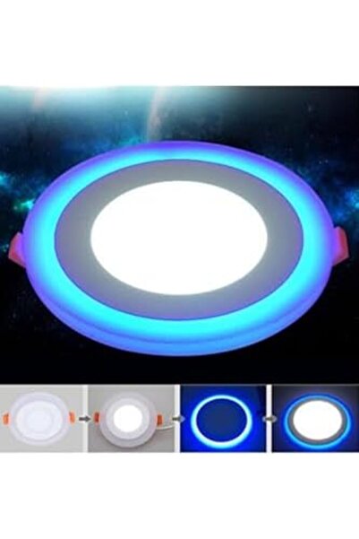STOREMAX 2 Adet Çift Renkli Hero Led Panel 3+3 Watt Dış Çapı 10 Cm Mavi-Beyaz...