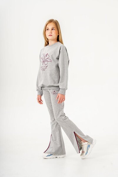 Mışıl Kids Whatever Is Good for Your Soul, Do That Printed Girls' Bottom Top Tracksuit Set