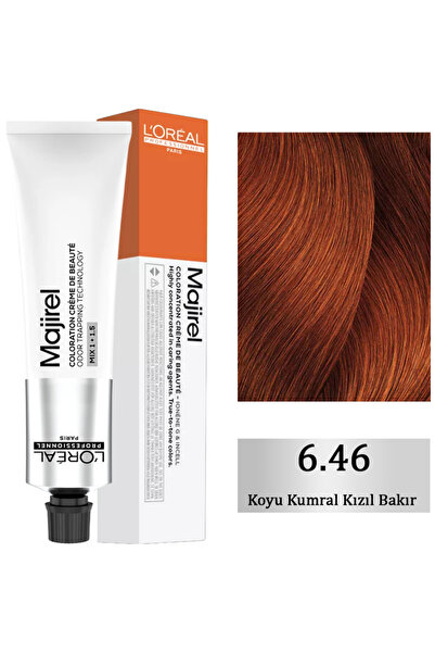 L'Oréal Professional Majirel Coloration Creme Saç Boyası No: 6.46 Koyu Kumral...