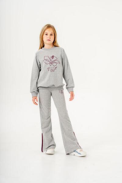 Mışıl Kids Whatever Is Good for Your Soul, Do That Printed Girls' Bottom Top Tracksuit Set