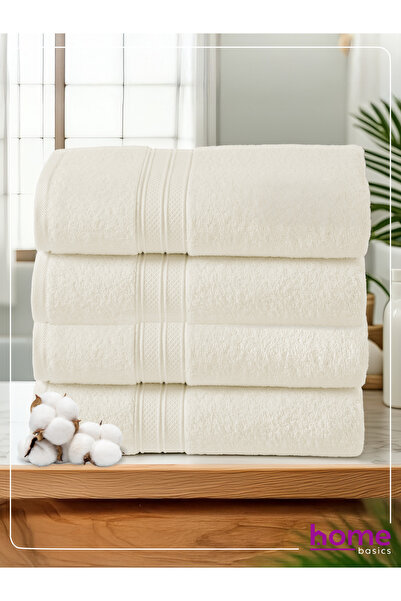 Donetella 4-Pcs Premium Bath Towel Set 70x140cm – 100% Combed Cotton, 600 GSM, Quick Dry, Ultra-Absorbent