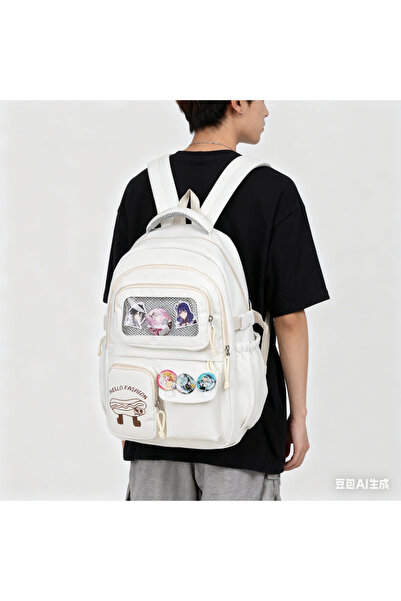 Generic Large-capacity junior high and senior high school backpack for men and women, transparent