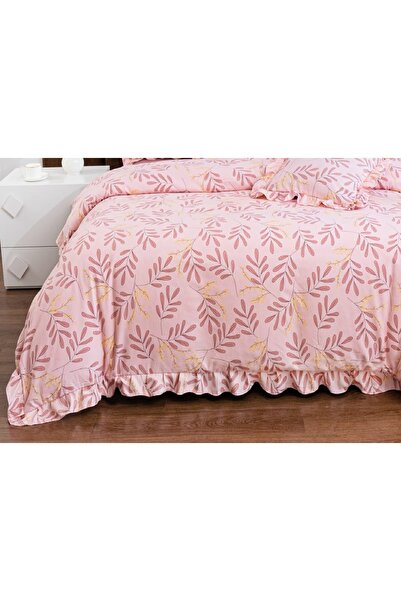 CHIRASO Ruffled Bedding Set, ELASTIC Sheet 180x200cm, Duvet Cover 200x230, 4 Pillowcases 52x75