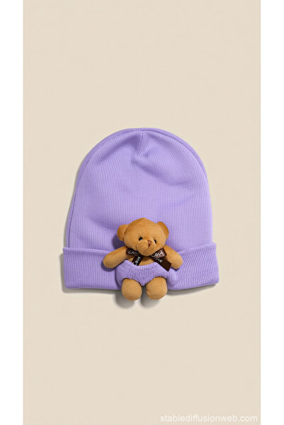 POKUT Peluş Ayıcık Detaylı Bej Örgü Çocuk Şapka – Kışlık Sıcak Tutan Sevimli ...