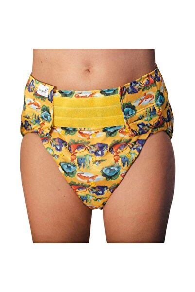 Pupus Reusable adult diaper with insert - DRAGONI - S/M/L - 68-128 cm waterproof set with 1 bamboo insert