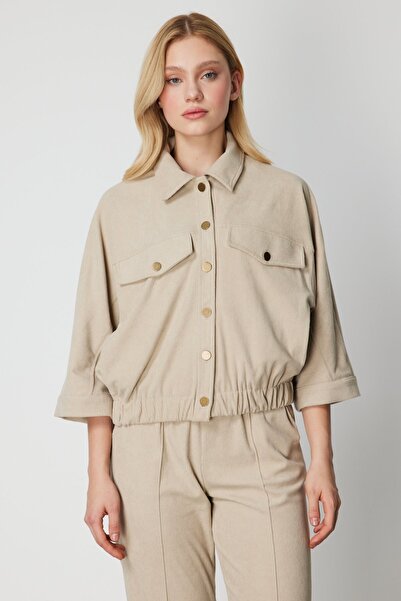 ON Half Sleeve Jacket with Ornamental Flap Pockets