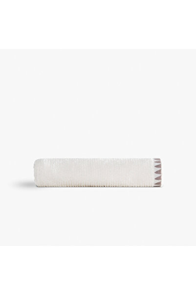 Green Black Tria Face Towel 100% Cotton Jacquard Cream-Mink 50X90 cm