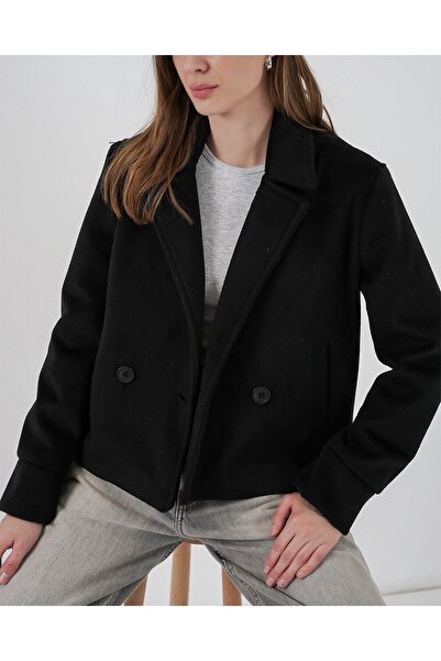 Modamorfo Γυναικείο κοντό σακάκι κασετίνα 0725 - Μαύρο