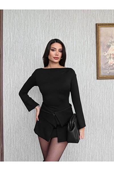 ESRAHELVACI Mini Dress with Skirt Piece Detail