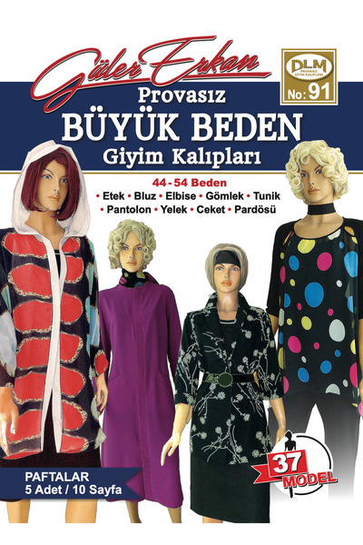 Dilem Yayınevi Güler Erkan No:91 Provasız Büyük Beden Giyim Kalıpları