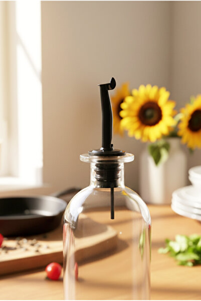 FH finehome Talia Glass Black Lid Oil Bottle 500 ml