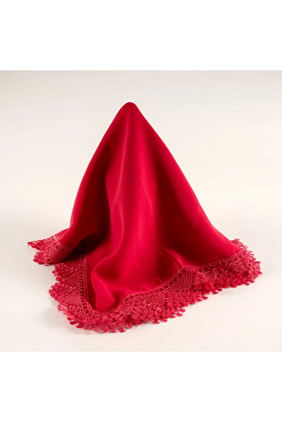 Hayrat Neşriyat Σάλι με κέντημα με βελόνες (Κάλυμμα προσευχής, 144x68 εκ. Φούξια Ροζ)