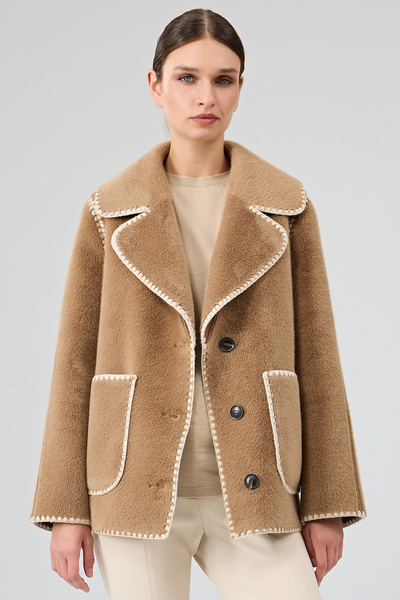 Derimod Vald'Isere Women's Camel Teddy Coat 25Wgp5315Ff