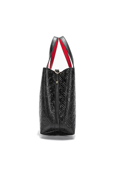 Generic Women's Minimalist Large-Capacity Embossed ShoulderBag with Alphabet Pattern Design