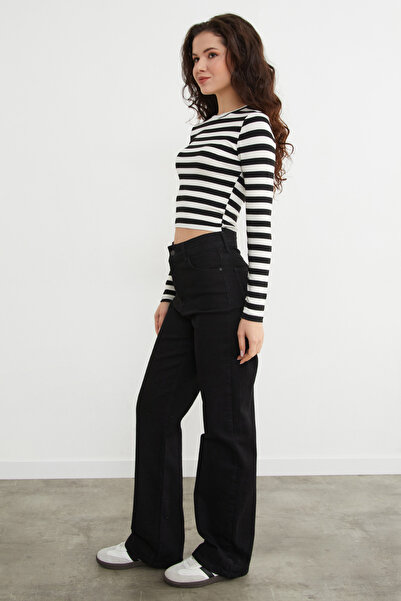 Fulla Moda Basic Striped Stretch Fabric Bodysuit