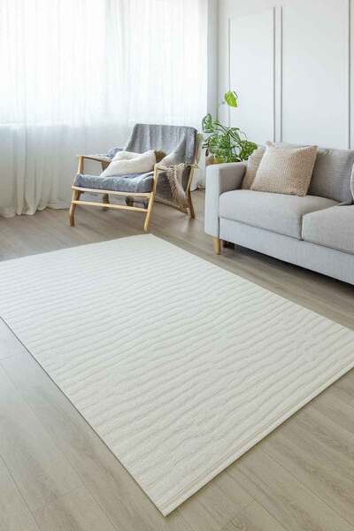 Decomia Home سجادة سرير بيضاء عصرية من سورين، سجادة مطبخ، سجادة ممر، سجادة أرضية