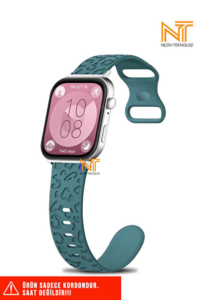 Nezih Case Huawei Watch Fit 3 / Fit 4 / Fit 4 Pro Compatible a Quality Leopard Pattern Silicone Cord / Strap
