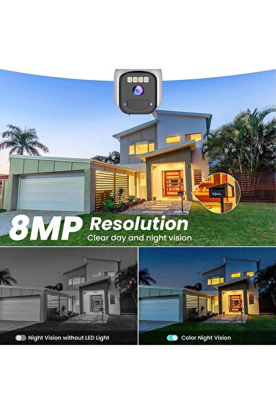 O Ozone Outdoor WiFi Security Camera- Battery & Solar Powered, Human Motion Detection