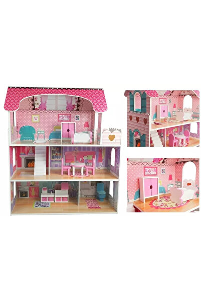 Woodyland Milena Pink Wooden Dollhouse