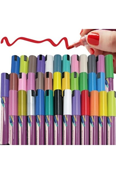 zola Set of 36 acrylic markers, 4 mm tip, for paper, stone, glass, ceramics, wood, textiles, canvas