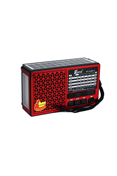 Apera Tepe FP-276BT-S Solar Güneş Enerjili FM Radyo Bluetooth Hoparlör LED Iş...