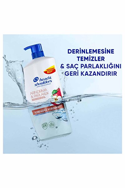 Head & Shoulders Arındırma ve Parlaklık Elma Sirkesi İle Kepek Karşıtı Şampuan Pompalı 800 ml x 3 Adet