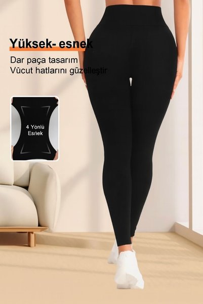 CRNSSWİMWEAR Shapewear Women's Black Leggings with Elasticity - Fully Fit the Body, Lifts and Shapes