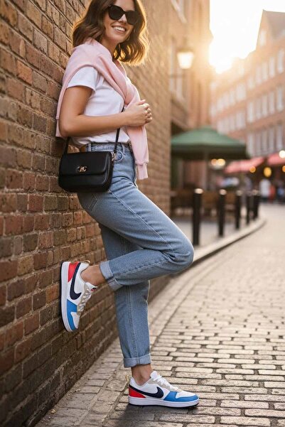 Nike Kadın Ayakkabı Snekars Beyaz-Mavi