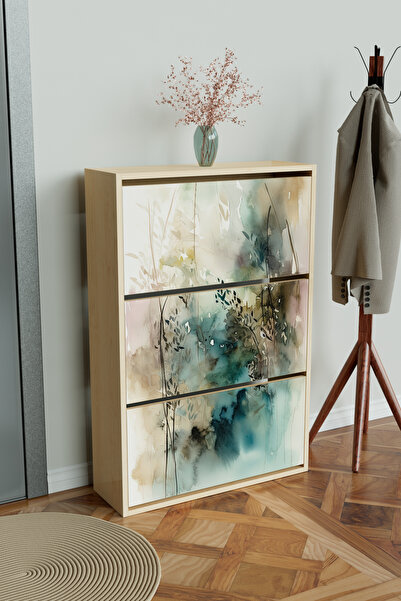 Hediyeler Kapında "Aqua Haze" 3 Bölmeli Liovian Düşer Kapak Ayakkabılık