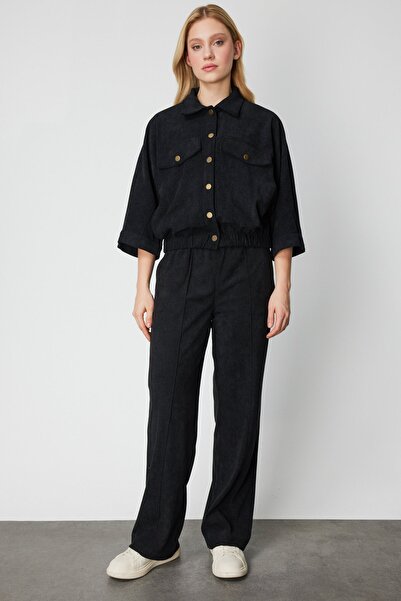 ON Φούτερ κοτλέ με Χρυσό Χρώμα στο Μπροστινό μέρος