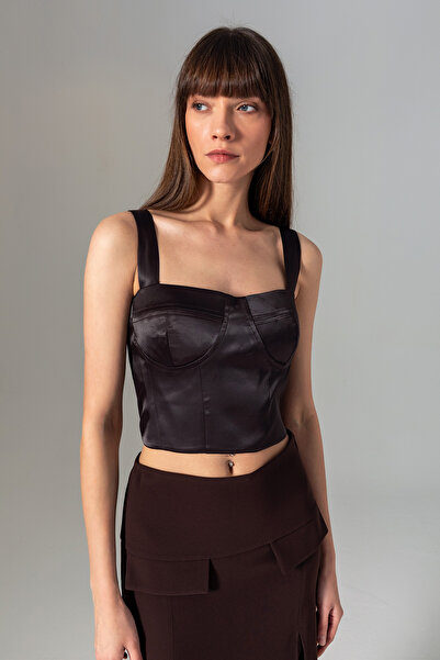 Berr-ın Saten Bralet Kahve