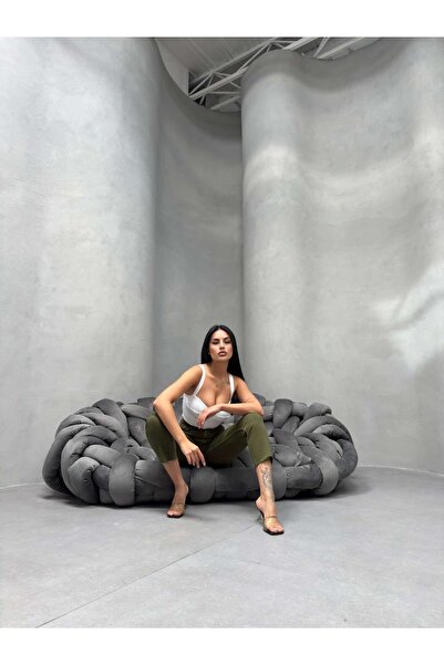 KENE JEANS Women's High Waist Linen Pants with Cut-Out Detail and Tapered Legs