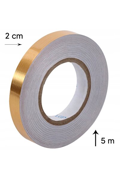 zola Self-adhesive decorative tape for interior, length 50 m, width 2 cm, flexible, PVC, gold