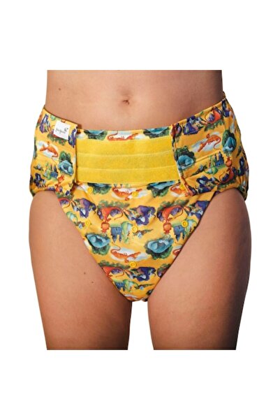 Pupus Reusable adult diaper with insert - DRAGONI - S/M/L - 68-128 cm waterproof set with 1 bamboo insert