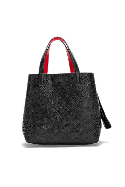 Generic Women's Minimalist Large-Capacity Embossed ShoulderBag with Alphabet Pattern Design