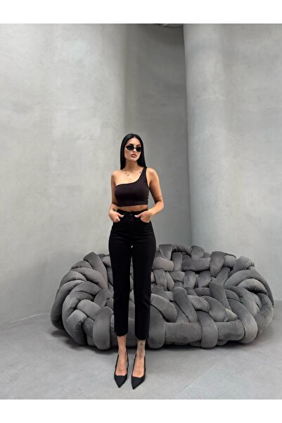 KENE JEANS Women's High Waist Linen Pants with Cut-Out Detail and Tapered Legs