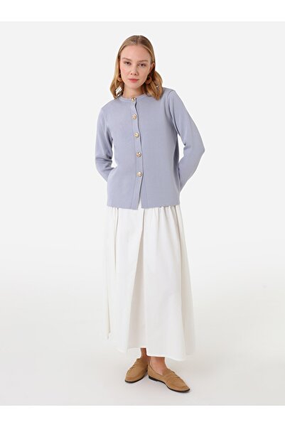 Benin High Waist Flowy Long Skirt - White -