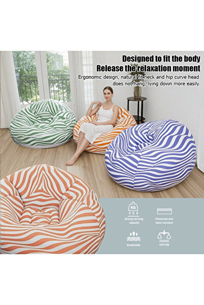 Generic Inflatable sofa single-person air chair outdoor courtyard leisure chair plush air chair