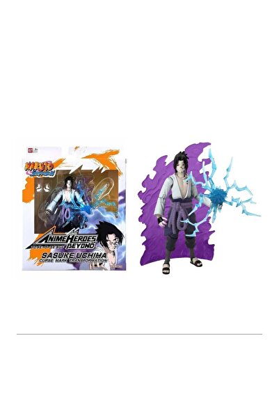 BANDAI Anime Heroes 16 Cm Naruto Sasuke Uchiha Figür ve Aksesuar Seti 37712