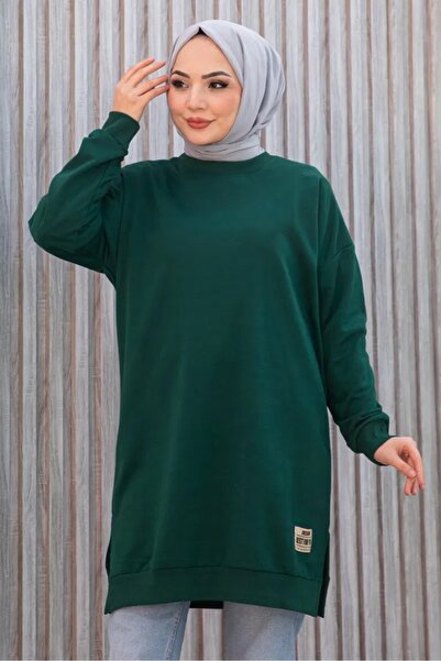 Bestenur Coat of Arms Slit Detail Tunic 1657 - Emerald Green