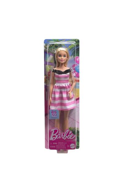 mattel Barbie 65.Yıl Özel Pembe Elbiseli Bebek HTH66