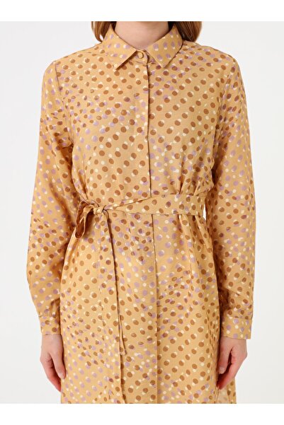 Refka Polka Dot Tunic with Tie - Yellow -