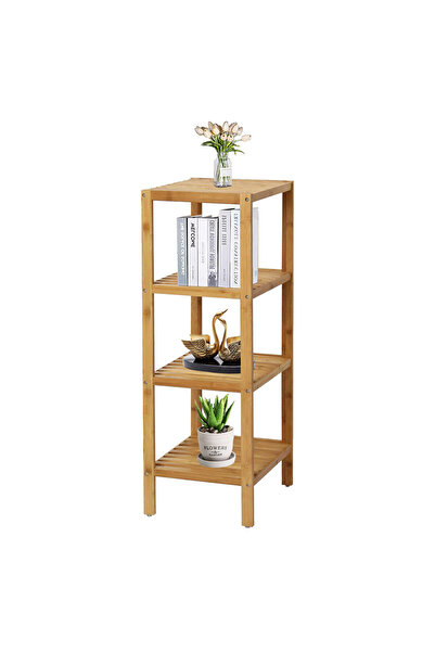 AsolBD رف تخزين متعدد الوظائف من الخيزران، منظم قائم للمطبخ والحمام