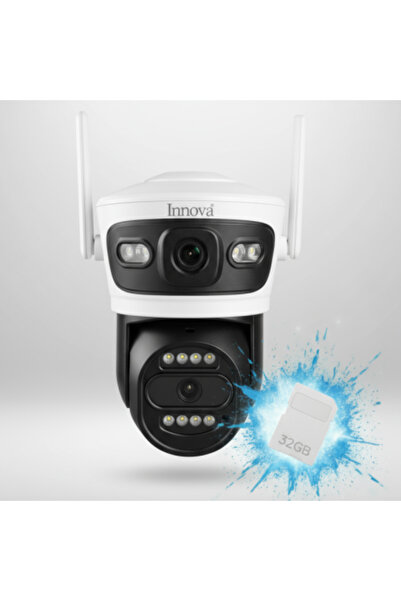 Innova X-TRAK Dual Surveillance Camera, 6MP, WiFi/Lan, live on phone + Gift Card