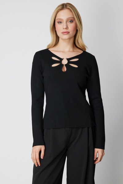 ON Tricotaj pulover cu guler cu fereastră