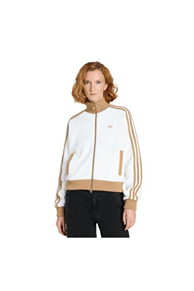 adidas Kr0062-K Velour Knit Tt Women's Jacket White
