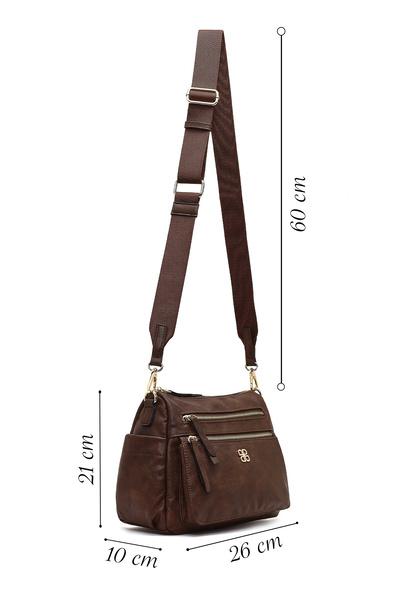 Derimod Women's Brown Long Strap Crossbody Bag 25Abd2510Ft