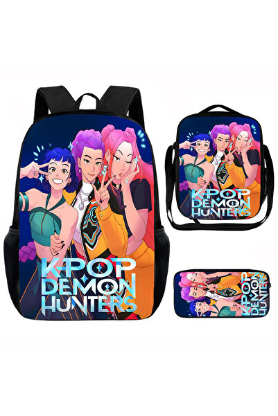 NO BRAND KPop Demon Hunters, Student Backpack 3-Piece Set, 29x12.5x39cm,ck+jy...