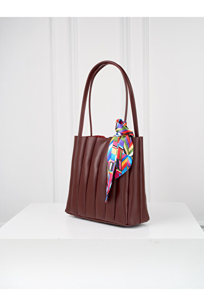 Rivina Elite Women's Pleated Makeup Bag Scarf Gift Hand and Shoulder Bag